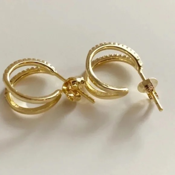 NEW SHASHI Pave Earrings - Picture 3 of 4